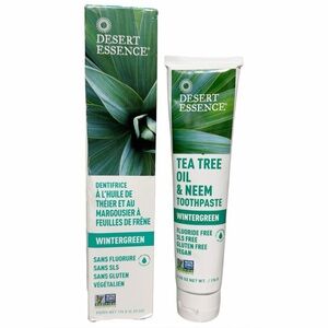 Desert Essence Tea Tree Oil & Neem Toothpaste - Wintergreen 6.25 oz New & Sealed